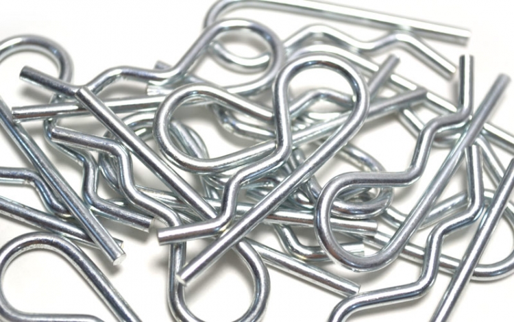 EC90 | Hitch Pin - Zinc Plated,  Wire Diameter - .093 / Length - 1 5/8" / I.D. - 3/8"  100 Per Bag